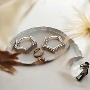 NWT Sterling Silver Huggie Earrings